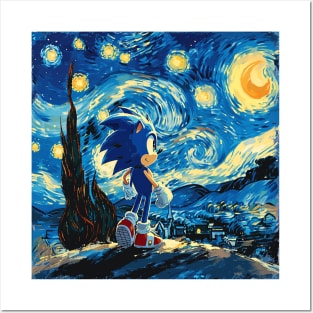 sonic starry night Posters and Art